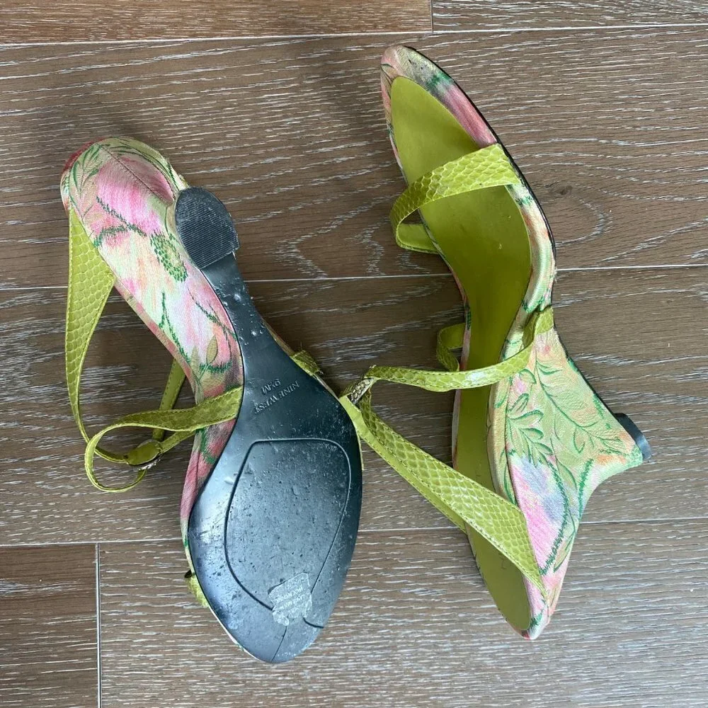 Nine West Croc Leather Wedge Sandal | 9.5M